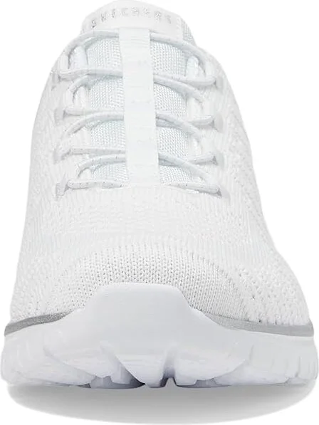 SKECHERS Virtue Lucent Women's Shoes White Silver : 9 B - Medium, Synthetic - Image 5