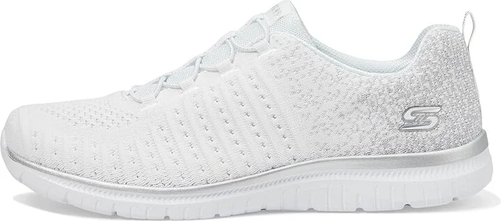 SKECHERS Virtue Lucent Women's Shoes White Silver : 9 B - Medium, Synthetic - Image 6