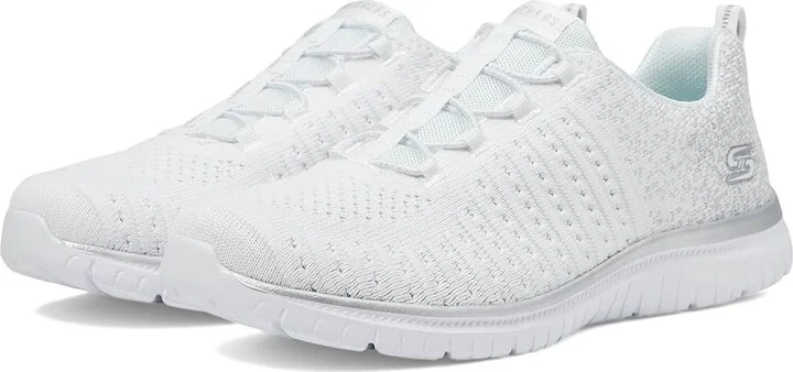 SKECHERS Virtue Lucent Women's Shoes White Silver : 9 B - Medium, Synthetic