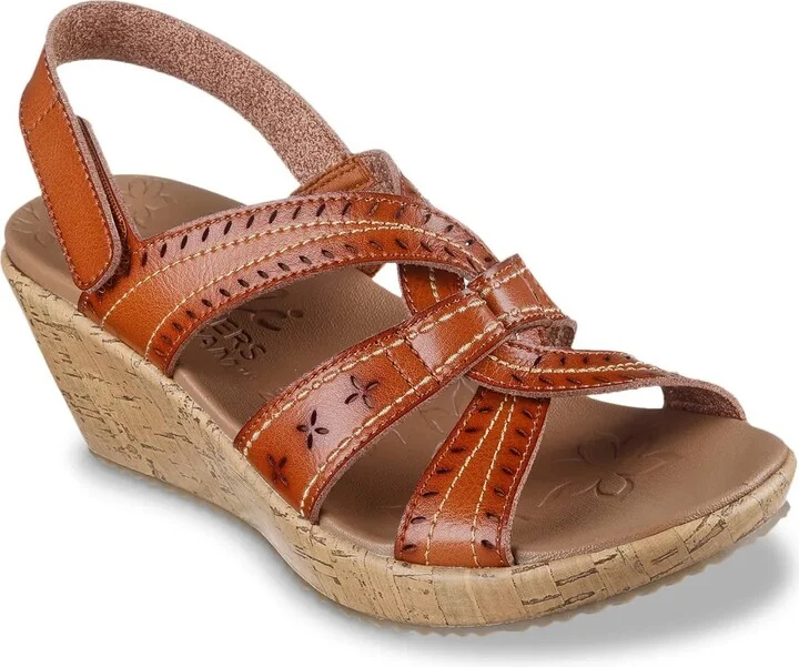 Skechers Wide Width Beverlee After Sunrise Wedge Sandal