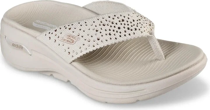 Skechers Wide Width GO Walk Arch Fit Dazzle Sandal