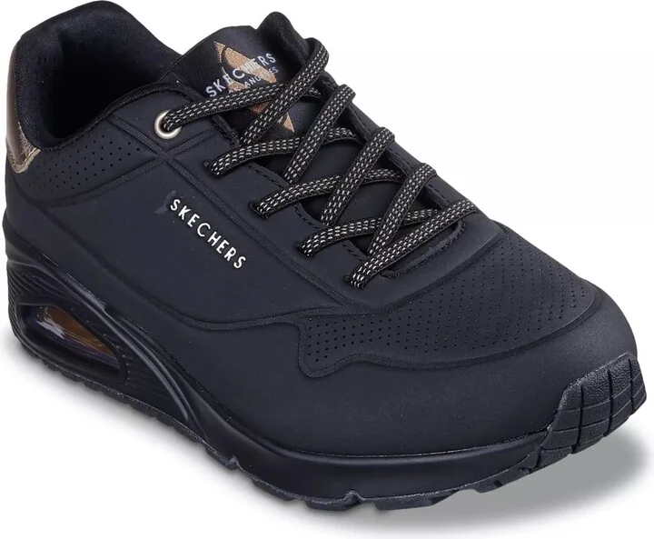 Skechers Wide Width Uno Shimmer Away Sneaker
