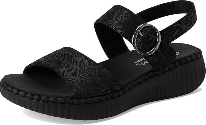 SKECHERS Wilshire Boulevard - Illusion Of Love Women's Sandals Black/Black : 7 B - Medium, Rubber/Suede - Image 5