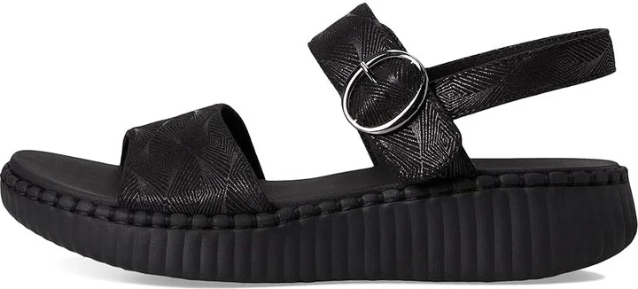 SKECHERS Wilshire Boulevard - Illusion Of Love Women's Sandals Black/Black : 7 B - Medium, Rubber/Suede - Image 6