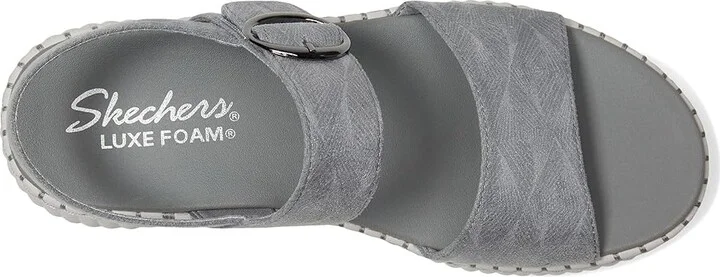 SKECHERS Wilshire Boulevard - Illusion Of Love Women's Sandals Gray : 5 B - Medium, Rubber/Suede - Image 2