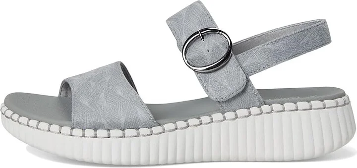 SKECHERS Wilshire Boulevard - Illusion Of Love Women's Sandals Gray : 5 B - Medium, Rubber/Suede - Image 6