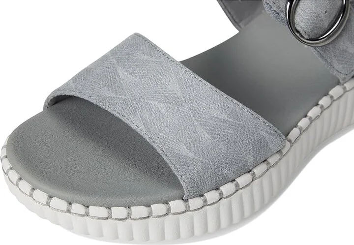 SKECHERS Wilshire Boulevard - Illusion Of Love Women's Sandals Gray : 5 B - Medium, Rubber/Suede - Image 7
