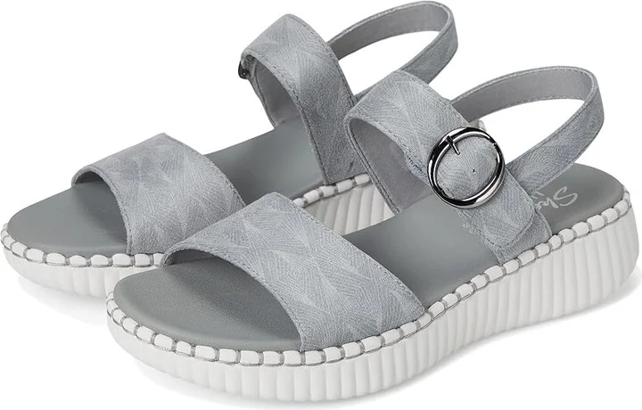 SKECHERS Wilshire Boulevard - Illusion Of Love Women's Sandals Gray : 5 B - Medium, Rubber/Suede