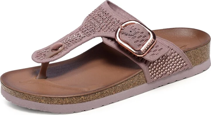 Skechers Women's Arch FIT Granola-Enchanted Sparkle Flip-Flop
