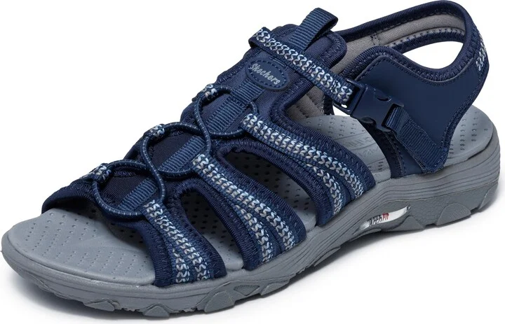 Skechers Women's Arch FIT Reggae-GROUNDBREAKIN Fisherman Sandal