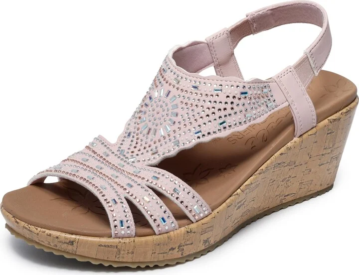Skechers Women's Beverlee-Dazzling Charm Wedge Sandal