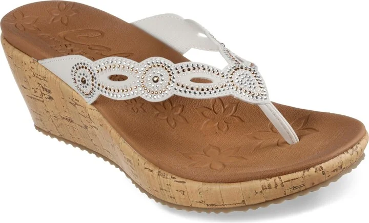 Skechers Women's Cork Wedge Flip-Flop