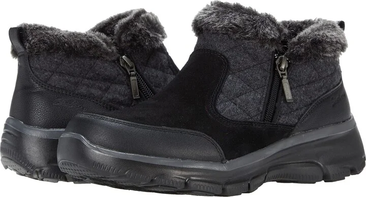 Skechers Women's Easy Going-Quarter Zip Quilted-Wool Bootie Ankle Boot