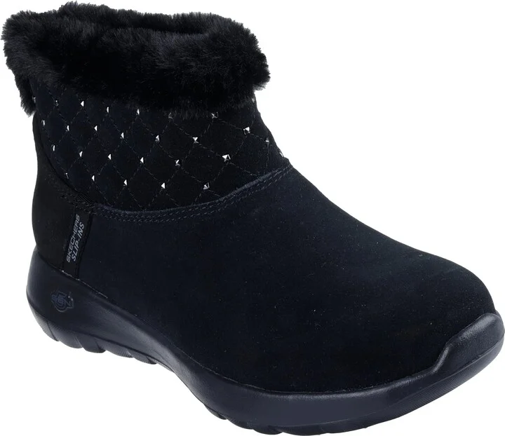 Skechers Women's Hands Free Slip-Ins On-The-Go Joy-Cozy Shimmer Ankle Boot