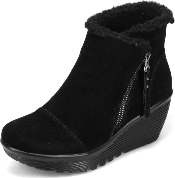 Skechers Women's Parallel-Zip up Wedge Casual Comfort Ankle Boot Fashion