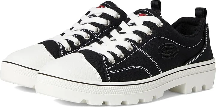 SKECHERS Women's Roadies-True Roots Sneaker Women's Shoes Black : 6 medium, Synthetic