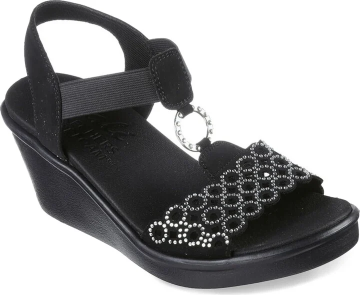 Skechers Women's Rumble ON-Queen B2 Wedge Sandal