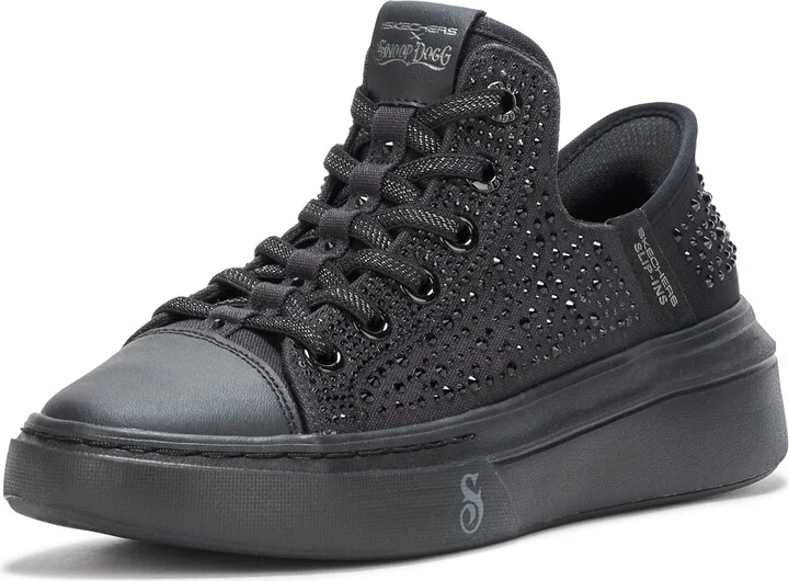 Skechers Women's Snoop ONE-Rhine-Stoned Hands Free Slip-Ins Sneaker