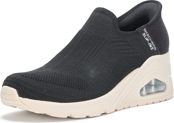 SKECHERS Women's UNO Wedge-Kickin' Knit Hands Free Slip-Ins Sneaker