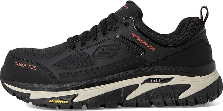 SKECHERS Work Arch Fit Road Walker Comp Toe Men's Shoes Black : 10 D - Medium, Textile/Synthetic/Leather - Image 6