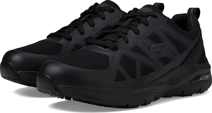 SKECHERS Work Arch Fit SR - Axtell Men's Shoes Black : 7.5 D - Medium, Synthetic/Textile