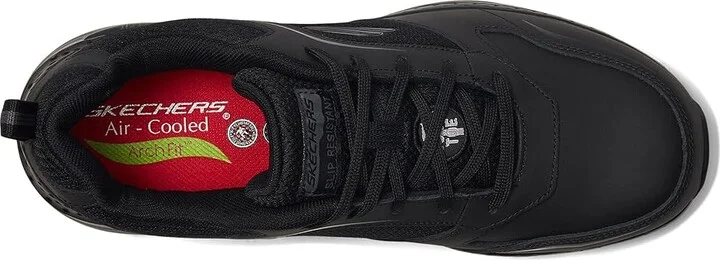 SKECHERS Work Arch Fit SR Comp Toe Men's Shoes Black/Charcoal : 9 D - Medium, Textile/Synthetic/Leather - Image 2