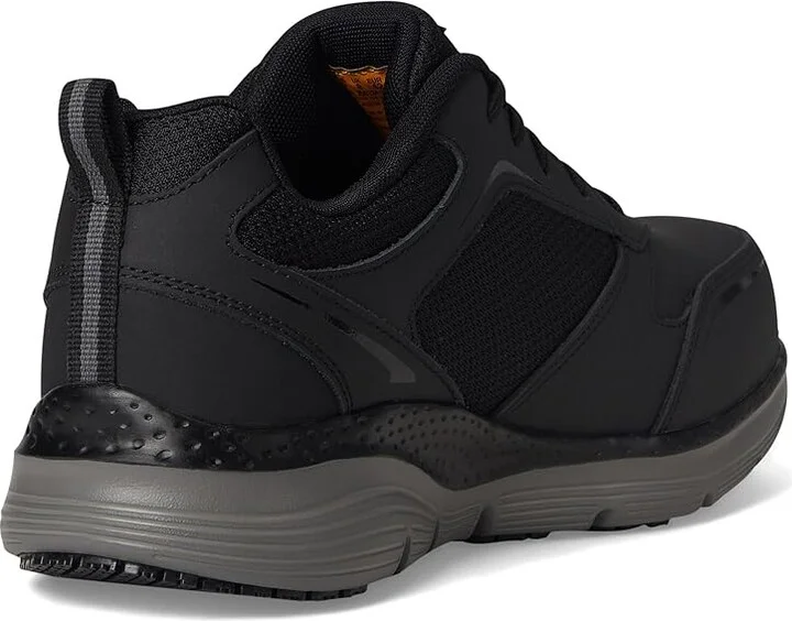 SKECHERS Work Arch Fit SR Comp Toe Men's Shoes Black/Charcoal : 9 D - Medium, Textile/Synthetic/Leather - Image 4