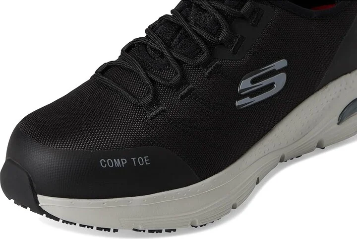 SKECHERS Work Arch Fit SR Composite Toe Women's Shoes Black/Gray : 5 B - Medium, Textile/Synthetic - Image 7