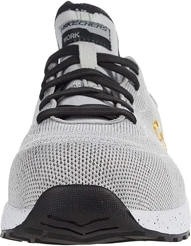 SKECHERS Work Bulkin - Balran Comp Toe Women's Shoes Gray/Black : 8 B - Medium, Textile - Image 5