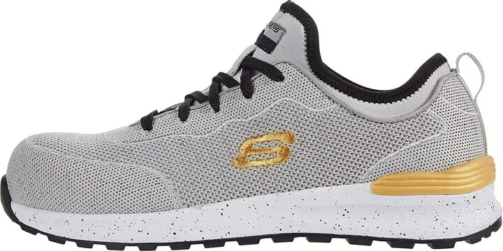 SKECHERS Work Bulkin - Balran Comp Toe Women's Shoes Gray/Black : 8 B - Medium, Textile - Image 6