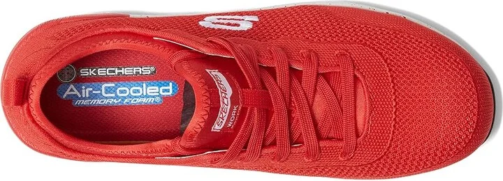 SKECHERS Work Bulkin - Balran Comp Toe Women's Shoes Red : 7.5 B - Medium, Textile - Image 2