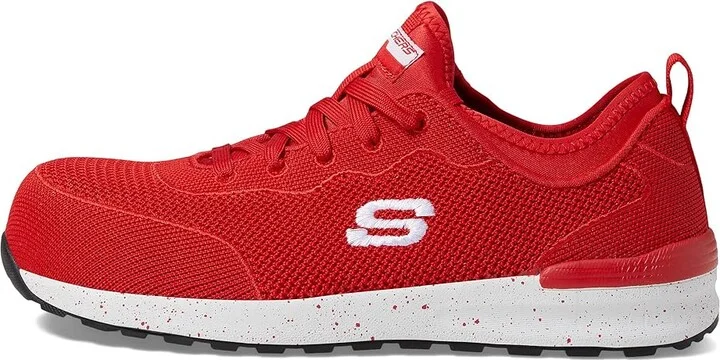 SKECHERS Work Bulkin - Balran Comp Toe Women's Shoes Red : 7.5 B - Medium, Textile - Image 6