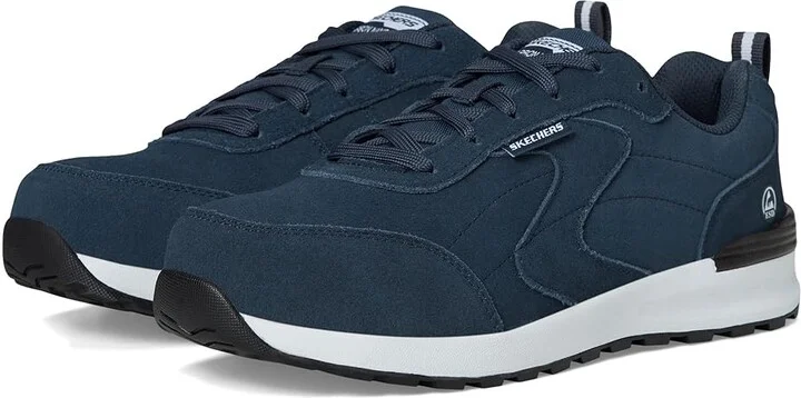 SKECHERS Work Bulklin - Atlis Comp Toe Men's Work Boots Blue : 11 D - Medium, Leather