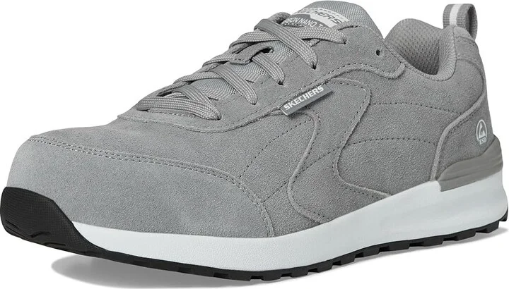 SKECHERS Work Bulklin - Atlis Comp Toe Men's Work Boots Grey : 8.5 D - Medium, Leather - Image 5