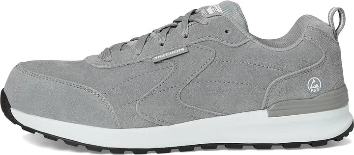 SKECHERS Work Bulklin - Atlis Comp Toe Men's Work Boots Grey : 8.5 D - Medium, Leather - Image 6
