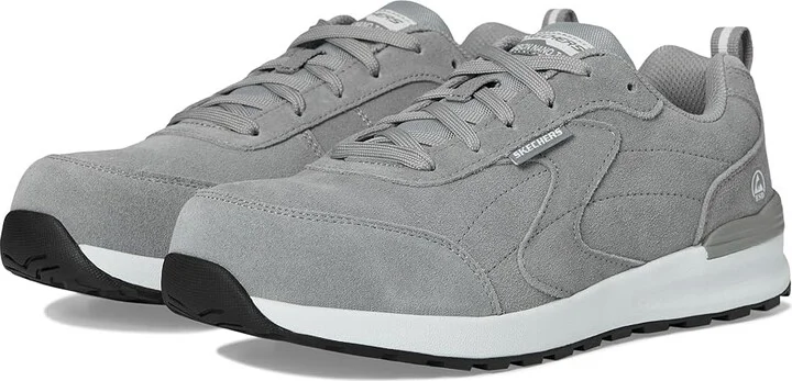 SKECHERS Work Bulklin - Atlis Comp Toe Men's Work Boots Grey : 8.5 D - Medium, Leather