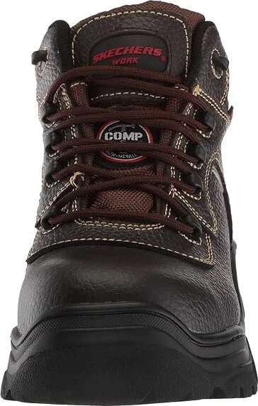 SKECHERS Work Burgin - Sosder Men's Industrial Shoes Brown : 14 D - Medium, Leather - Image 6