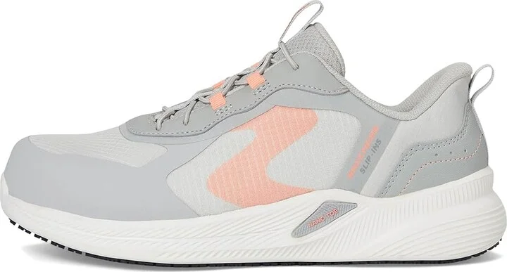 SKECHERS Work Carbix - Yunia Carbon Nano Comp Toe Women's Walking Shoes Grey : 8.5 M, Synthetic/Textile - Image 6