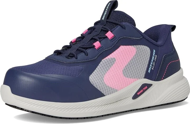 SKECHERS Work Carbix - Yunia Carbon Nano Comp Toe Women's Walking Shoes Navy : 6 M, Synthetic/Textile - Image 5