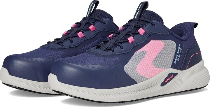 SKECHERS Work Carbix - Yunia Carbon Nano Comp Toe Women's Walking Shoes Navy : 6 M, Synthetic/Textile