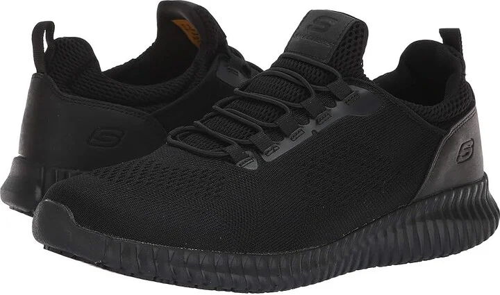 SKECHERS Work Cessnock Men's Shoes Black : 7 D - Medium, Textile