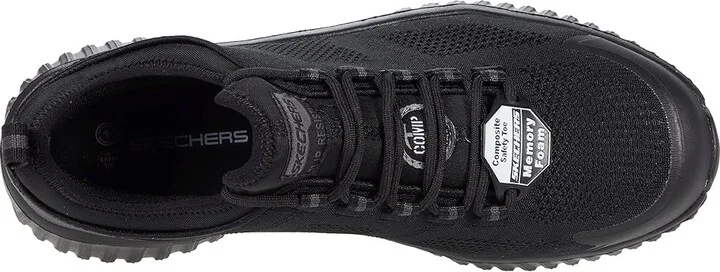 SKECHERS Work Cicades - Rhettle Composite Toe Men's Shoes Black : 10 D - Medium, Textile - Image 2