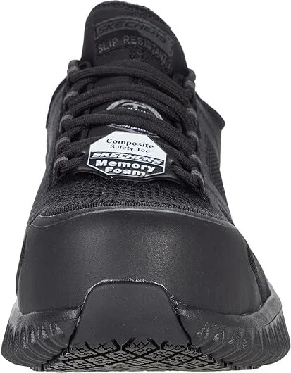 SKECHERS Work Cicades - Rhettle Composite Toe Men's Shoes Black : 10 D - Medium, Textile - Image 5