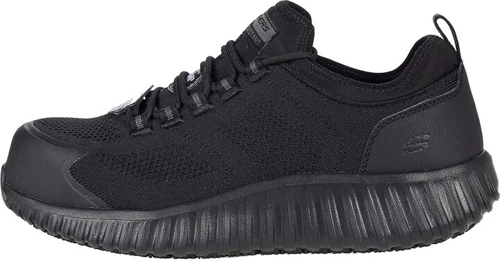 SKECHERS Work Cicades - Rhettle Composite Toe Men's Shoes Black : 10 D - Medium, Textile - Image 6