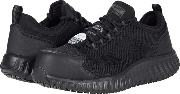 SKECHERS Work Cicades - Rhettle Composite Toe Men's Shoes Black : 10 D - Medium, Textile