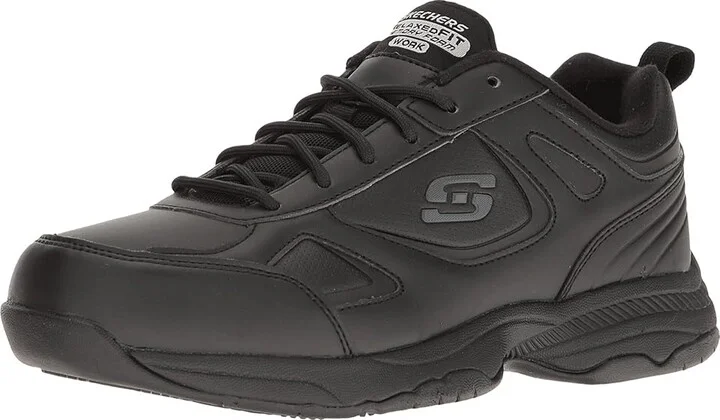 SKECHERS Work Dighton - Bricelyn Women's Shoes Black Synthetic/Leather : 5 B - Medium - Image 2