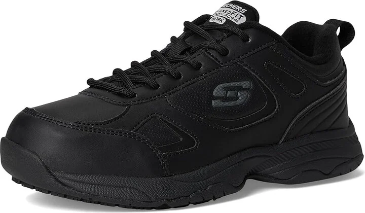 SKECHERS Work Dighton - Bricelyn Women's Shoes Black Synthetic/Leather : 5 B - Medium - Image 6