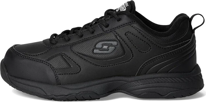 SKECHERS Work Dighton - Bricelyn Women's Shoes Black Synthetic/Leather : 5 B - Medium - Image 7
