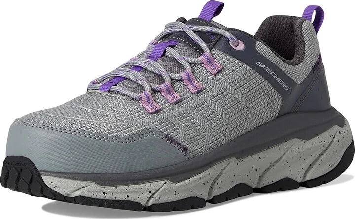 SKECHERS Work D'Lux Journey SR - Nixxy Carbon Nano Comp Toe Women's Work Boots Charcoal Purple : 6 M, Textile - Image 5