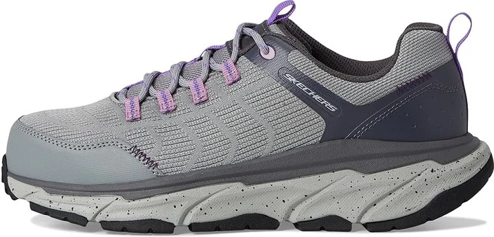 SKECHERS Work D'Lux Journey SR - Nixxy Carbon Nano Comp Toe Women's Work Boots Charcoal Purple : 6 M, Textile - Image 6